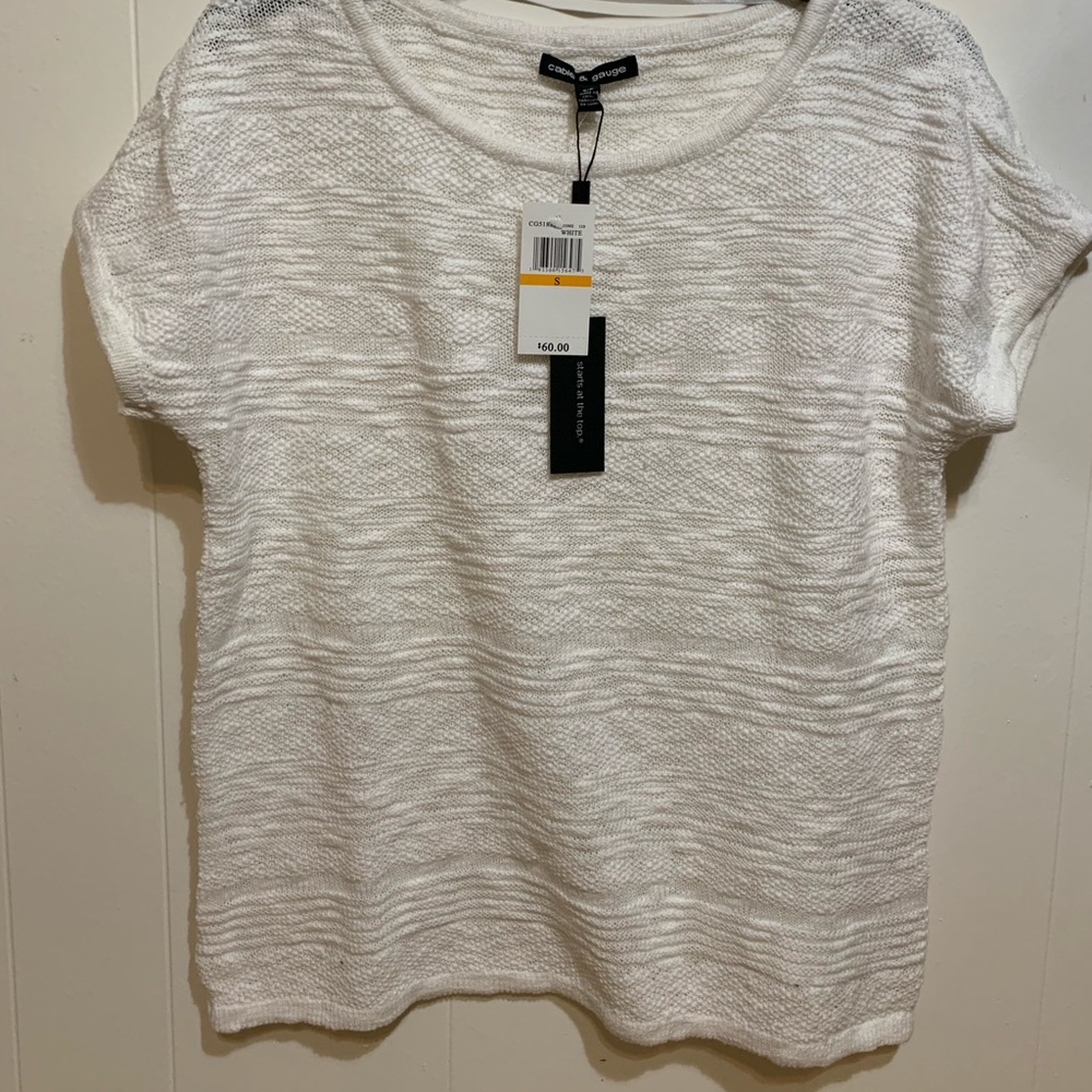 C & G Plain White Top. 100% cotton
